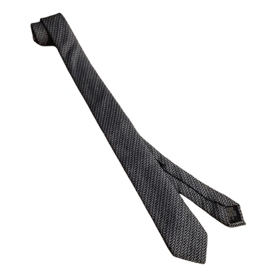 Pre-owned Z Zegna Wool Tie In Grey