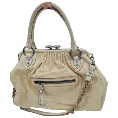 Pre-owned Marc Jacobs Stam Leather Handbag In White