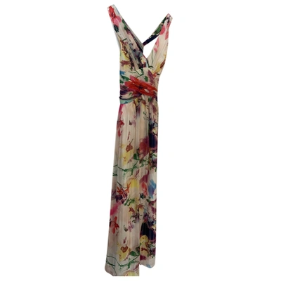 Pre-owned Laundry By Shelli Segal Silk Maxi Dress In White