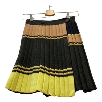 Pre-owned French Connection Wool Mini Skirt In Multicolour