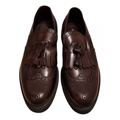 Pre-owned Barrett Leather Flats In Brown