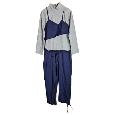 Pre-owned Jacquemus Gris Wool Jumpsuit In Anthracite