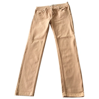 Pre-owned Victoria Beckham Slim Jeans In Beige
