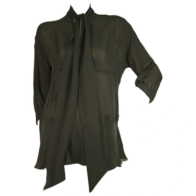 Pre-owned Dondup Silk Blouse In Black