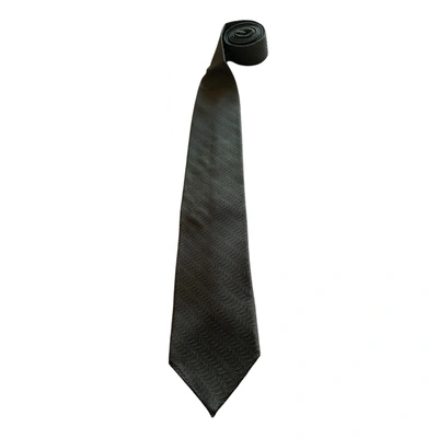 Pre-owned Hugo Boss Silk Tie In Khaki
