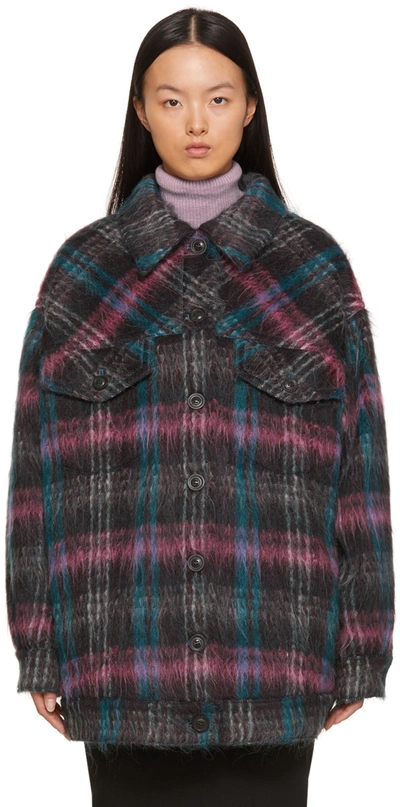 Marc Jacobs Multicolor 'the Oversized Plaid Jacket' Jacket In Black
