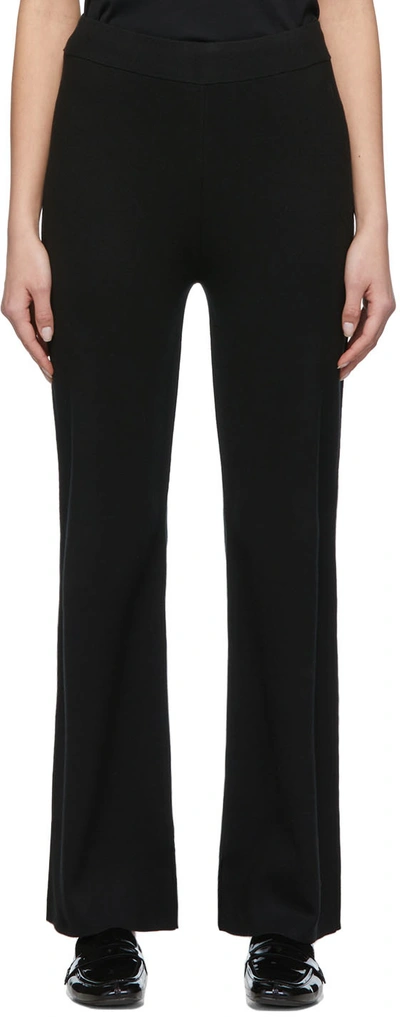 Joseph Silk-blend High-rise Flared Pants In Black
