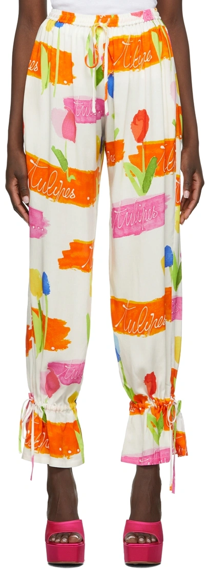 Collina Strada Multicolor Parkour Trousers In Tulips