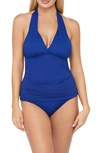 La Blanca Island Goddess D- & Dd-cup Halter Tankini Top In Blb