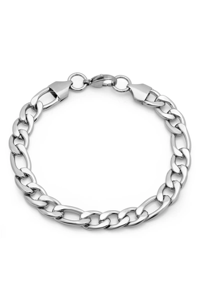Hmy Jewelry 8" Stainless Steel Chain Bracelet In Metallic