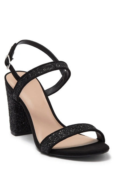 Bp. Lula Block Heel Slingback Sandal In Black Glitter