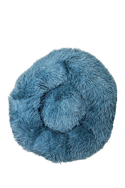 Pet Life 'nestler' High-grade Plush & Soft Rounded Dog Bed In Blue