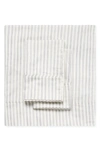Melange Stripe Print 3-piece Sheet Set In Grey