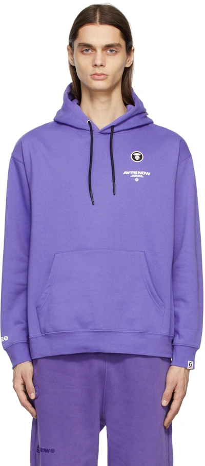 Aape By A Bathing Ape Purple Classic Logo Hoodie In Violett
