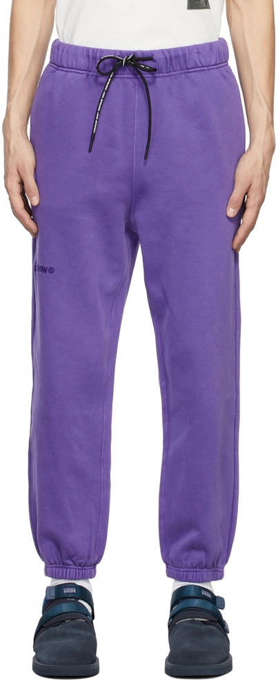Aape By A Bathing Ape Logo-embroidered Cotton Track Pants In Purple