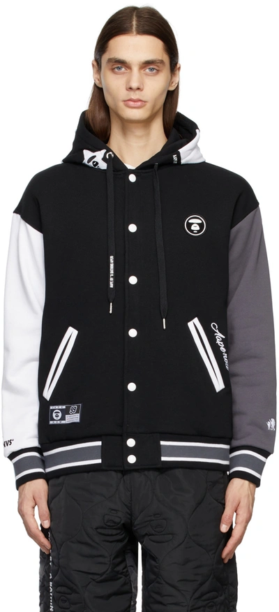 Aape By A Bathing Ape All-over Graphic Print Hoodie In Black