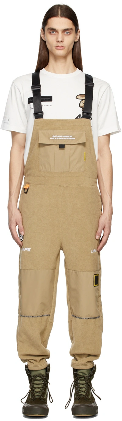Aape By A Bathing Ape Logo-print Tapered Jumpsuit In Brown