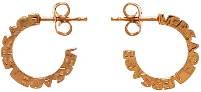 Versace Gold Greca Earrings In 3j000 Gold