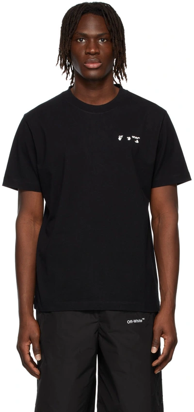 Off-white Logo-print Organic Cotton T-shirt In Black