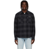 OFF-WHITE BLACK & GREY ARROWS OUTLINE FLANNEL SHIRT