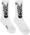 AMIRI WHITE FLAMES SOCKS