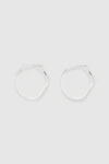 Cos Geometric Hoop Earrings In Silver