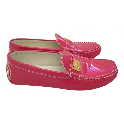 Pre-owned Louis Vuitton Patent Leather Flats In Pink