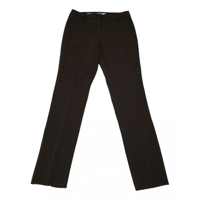 Pre-owned Marella Straight Pants In Brown