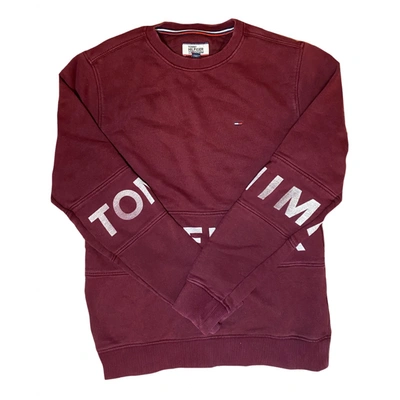 Pre-owned Tommy Hilfiger Sweatshirt In Burgundy