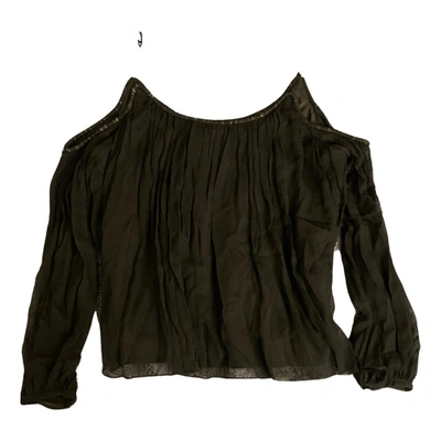 Pre-owned Elizabeth And James Silk Shirt In Black