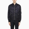 VALENTINO BLUE LOGO-PRINT BOMBER JACKET