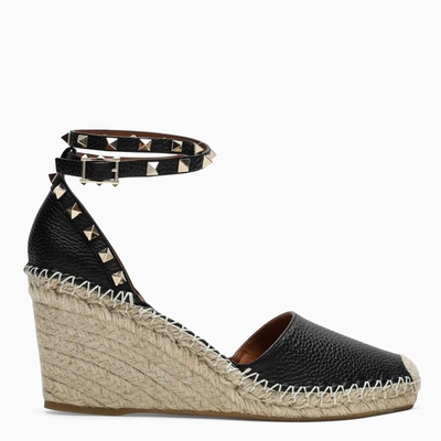 Valentino Garavani Black Rockstud High Espadrilles