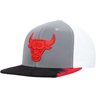 Mitchell & Ness Men's  Gray, White Chicago Bulls Day 5 Snapback Hat In Gray,white