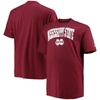 CHAMPION CHAMPION MAROON MISSISSIPPI STATE BULLDOGS BIG & TALL ARCH OVER WORDMARK T-SHIRT