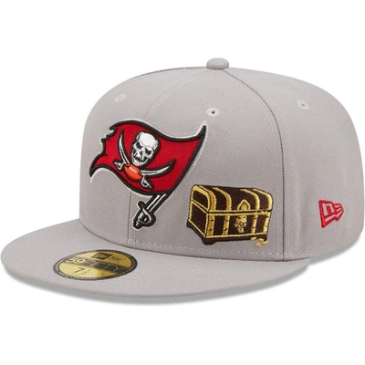 New Era Men's Gray Tampa Bay Buccaneers City Describe 59fifty Fitted Hat