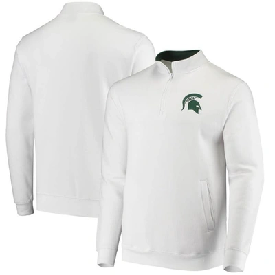 Colosseum Men's White Michigan State Spartans Tortugas Logo Quarter-zip Jacket
