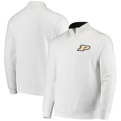 Colosseum Men's White Purdue Boilermakers Tortugas Logo Quarter-zip Jacket