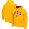 COLOSSEUM COLOSSEUM GOLD IOWA STATE CYCLONES ARCH & LOGO 3.0 PULLOVER HOODIE