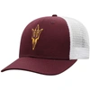 Top Of The World Men's  Maroon, White Arizona State Sun Devils Trucker Snapback Hat In Maroon