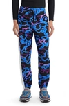 Valentino Neon Camou Print Track Pants In Neon Camo