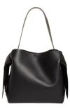 Acne Studios Midi Musubi Leather Bag In Black
