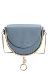 See By Chloé Mara Leather Saddle Bag In Stormy Sky