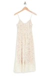 Nsr Crochet Stretch Lace Midi Dress In White