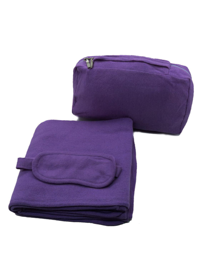 Portolano Solid 3 Piece Travel Set In Purple
