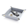 Royce New York Travel Leather Catchall Valet Tray In Silver