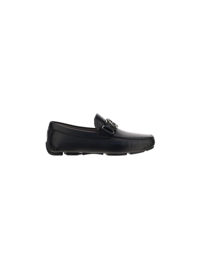 Ferragamo Loafers Peter Leather In  Black