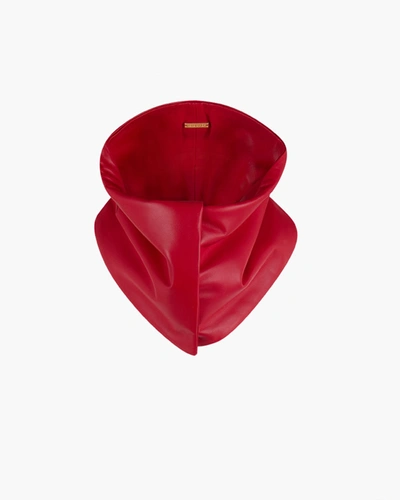 Dodo Bar Or Corey Leather Scarf In Red