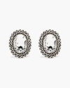 ALESSANDRA RICH CRYSTAL AND CHAIN OVAL EARRINGS