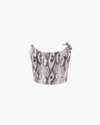 ALESSANDRA RICH SNAKE EMBOSSED BUSTIER TOP