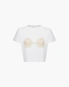 Magda Butrym Embellished Jersey T-shirt In White